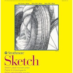 Strathmore 300 Series Sketch Pad, 11x14 inch, 100 Sheets, Top Wire - Artist Sketchbook for Drawing, Illustration, Art Class Students