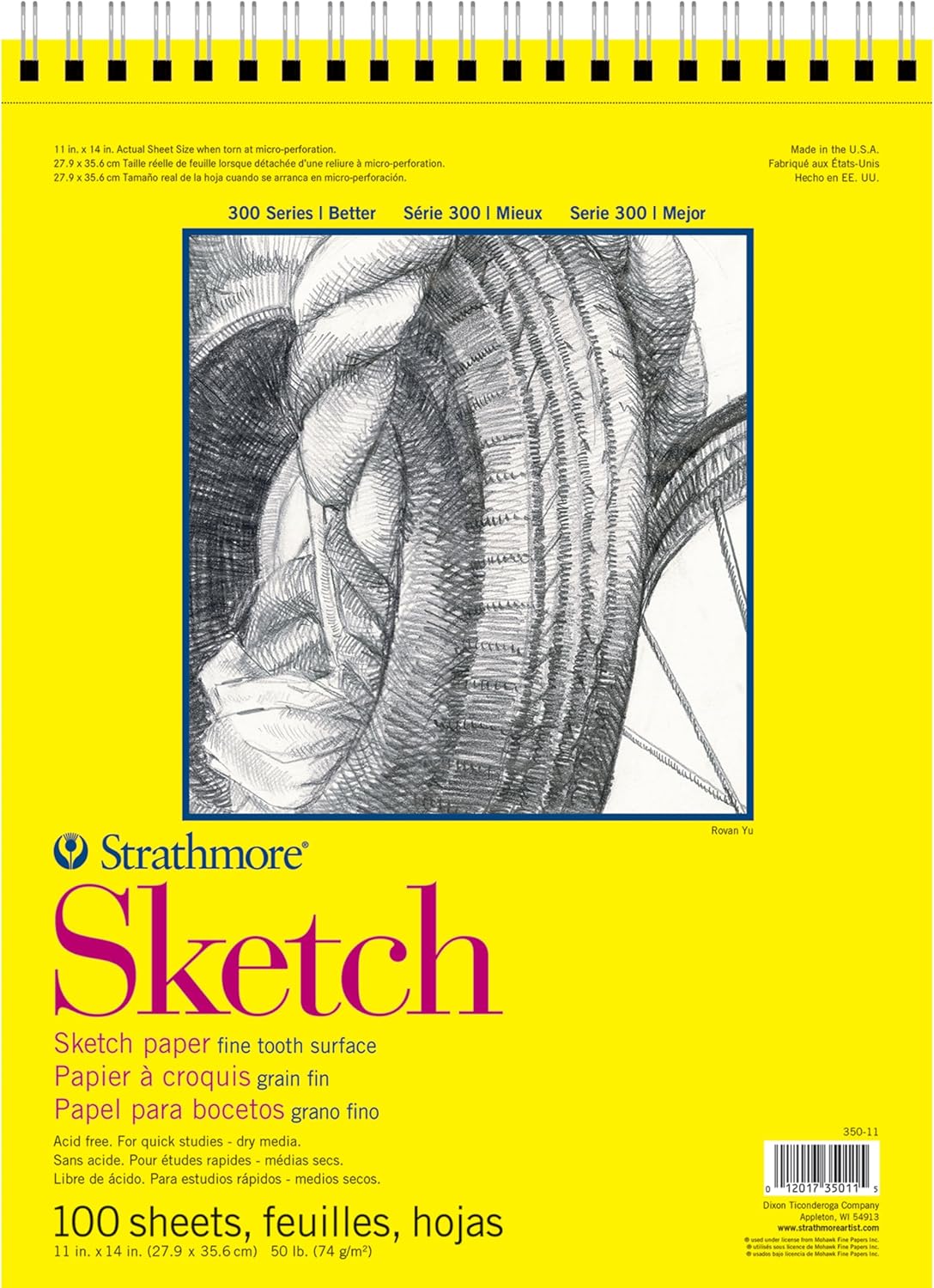 Strathmore 300 Series Sketch Pad, 11x14 inch, 100 Sheets, Top Wire - Artist Sketchbook for Drawing, Illustration, Art Class Students - Image 9